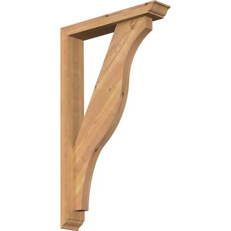 Ekena Millwork Funston Traditional Smooth Bracket w/ Offset Brace, Western Red Cedar, 3 1/2"W x 18"D x 30"H BKT0402X18X30FST01SWR